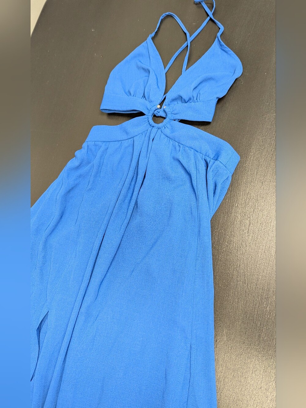 BRAND NEW! SHEIN Cornflower Blue Maxi Dress, Sz Small